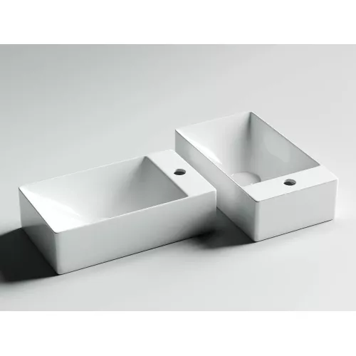 Умывальник подвесной прямоугольный Ceramica Nova Element, Ориентация: правая, изображение 2