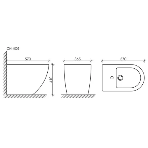 Напольное биде Ceramica Nova Metropol CN4005, изображение 12