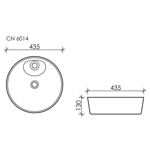 Умывальник чаша накладная круглая Ceramica Nova Element CN6014, изображение 6