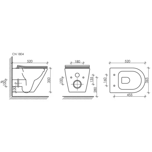 Подвесной унитаз  Ceramica Nova Highlight Rimless CN1804, изображение 9