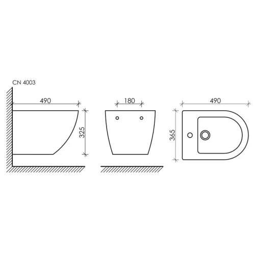 Подвесное биде Ceramica Nova Metropol CN4003, Выбрать цвет: Белый, изображение 12