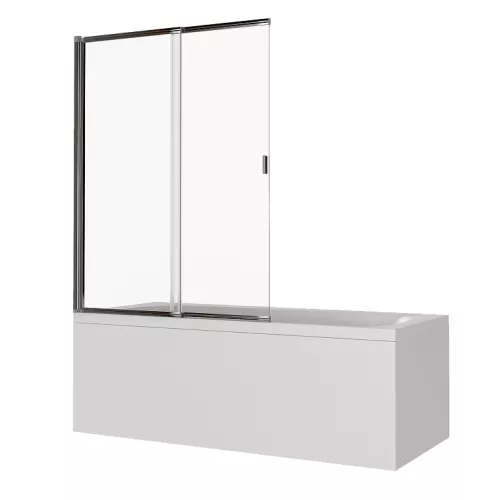 Шторка для ванны Good Door SCREEN SL  100*140, Выбрать цвет: Черный, изображение 2