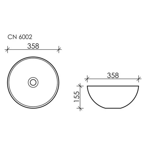 Умывальник чаша накладная круглая Ceramica Nova Element, Выбрать цвет: Белый, изображение 7