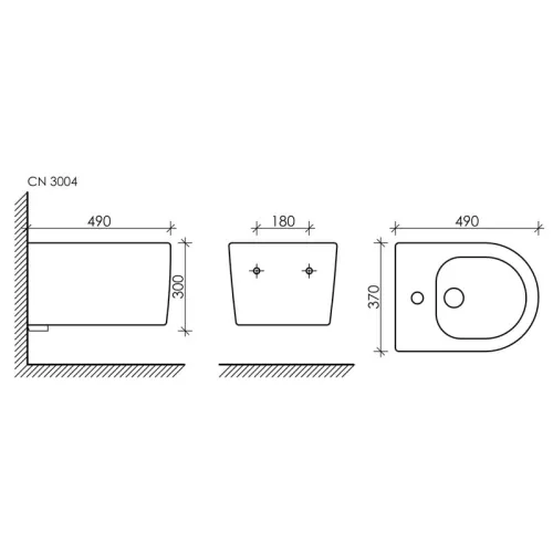 Подвесное биде Ceramica Nova Moments CN3004, изображение 6