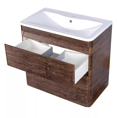 Тумба напольная с раковиной Style Line Атлантика , старое дерево, Выбрать цвет: Старое дерево, Выбрать размер: 60, изображение 2