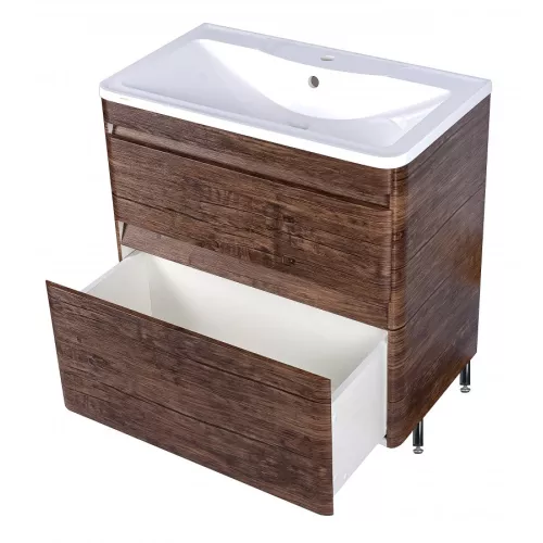 Тумба напольная с раковиной Style Line Атлантика , старое дерево, Выбрать цвет: Старое дерево, Выбрать размер: 60, изображение 3