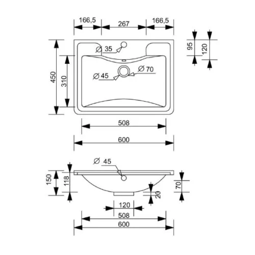 Тумба напольная с раковиной Style Line Атлантика, ясень перламутр, Выбрать цвет: Ясень перламутр, Выбрать размер: 60, изображение 10