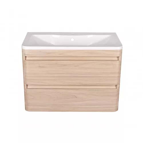 Тумба подвесная с раковиной Style Line  Атлантика, Выбрать цвет: Ясень перламутр, Выбрать размер: 60