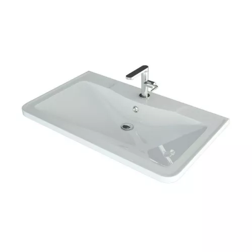 Тумба подвесная с раковиной Style Line  Атлантика, Выбрать цвет: Ясень перламутр, Выбрать размер: 60, изображение 10