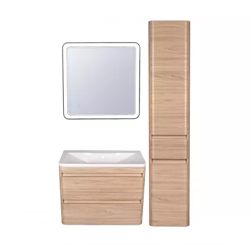 Тумба подвесная с раковиной Style Line  Атлантика, Выбрать цвет: Ясень перламутр, Выбрать размер: 60, изображение 5