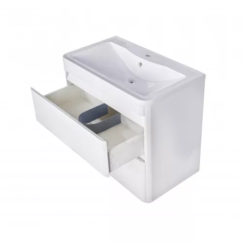 Тумба подвесная с раковиной Style Line  Атлантика, Выбрать цвет: Белый, Выбрать размер: 60, изображение 6