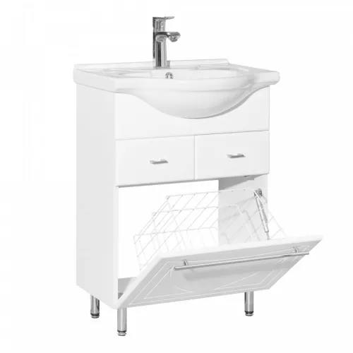 Тумба напольная с раковиной Style Line Лана с бельевой корзиной, изображение 3