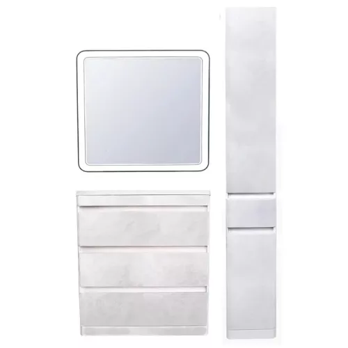 Тумба напольная с раковиной Style Line Атлантика 80 Люкс Plus бетон крем, Выбрать цвет: Бетон крем, Выбрать размер: 80, изображение 8