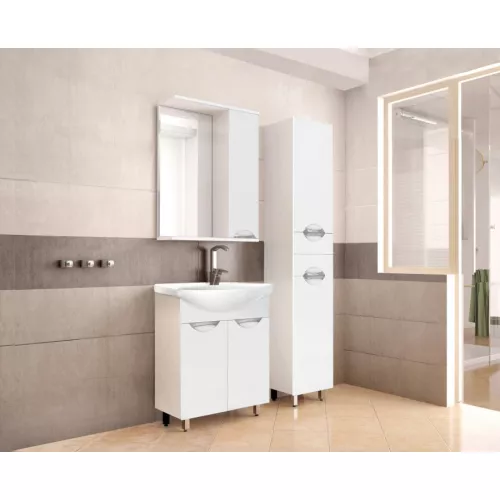 Тумба напольная с раковиной Style Line Жасмин, Выбрать размер: 55, Ориентация: универсальная, Комплектация: Без корзины, изображение 4