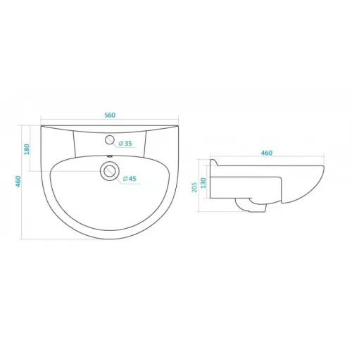 Тумба напольная с раковиной Style Line Олеандр, Выбрать размер: 55, Выбрать цвет: Белый, изображение 7