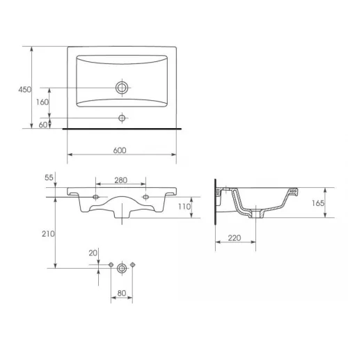 Тумба напольная с раковиной Style Line Ориноко с бельевой корзиной, Выбрать размер: 60, изображение 5