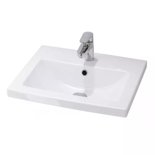 Тумба подвесная с раковиной Style Line Даймонд Люкс Plus, Выбрать размер: 60, Выбрать цвет: Белый, изображение 8