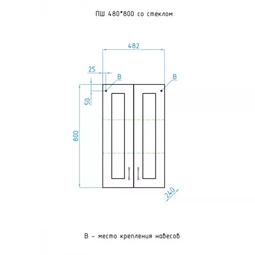 Подвесной шкаф Style Line Эко Стандарт с зеркальными вставками, изображение 5