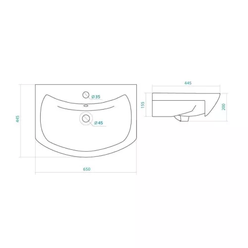 Тумба напольная с раковиной Style Line Венеция, Выбрать размер: 65, изображение 12