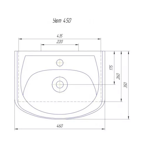 Тумба напольная с раковиной Style Line Эко Волна, Выбрать размер: 45, изображение 4