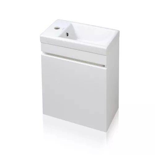 Тумба подвесная с раковиной Style Line Compact Como 40, Выбрать цвет: Белый, изображение 2