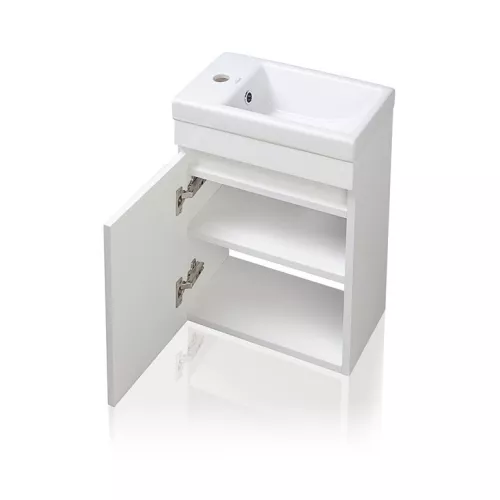 Тумба подвесная с раковиной Style Line Compact Como 40, Выбрать цвет: Белый, изображение 3