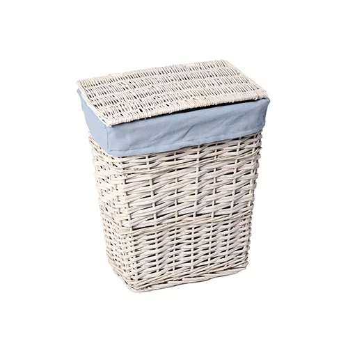 Плетеная корзина для белья с крышкой WasserKRAFT Lippe WB-450-L