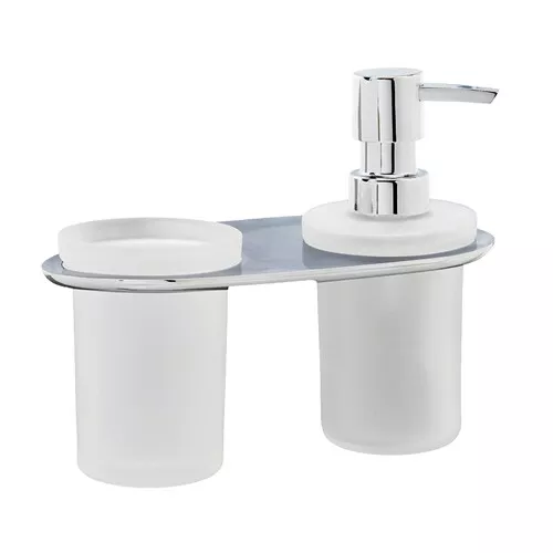 Аксессуары/Комплектующие: Держатель стакана и дозатора WasserKRAFT Kammel K-8389 1 в магазине Акватория