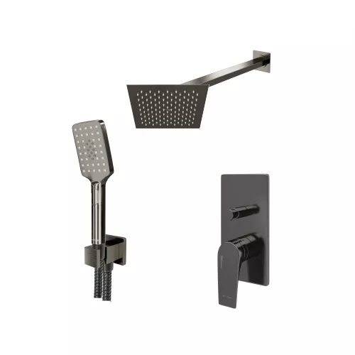 Встраиваемый комплект для ванны с верхней душевой насадкой, лейкой и изливом WasserKRAFT  A84202, изображение 2