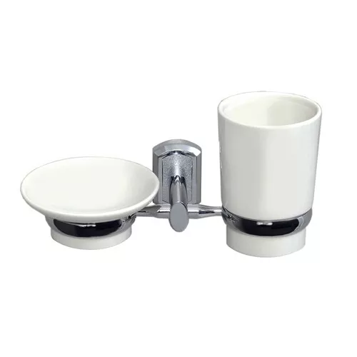 Аксессуары/Комплектующие: Держатель стакана и мыльницы WasserKRAFT  K-28126 1 в магазине Акватория