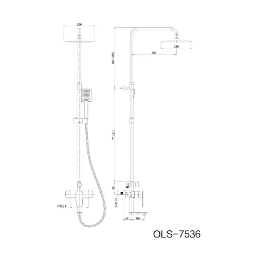 Душевая стойка Orans OLS-7536, изображение 7
