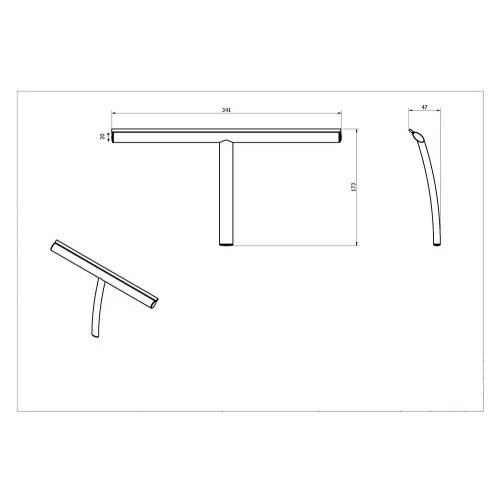 Скребок для очистки стекол Black&White SN-2183, изображение 2