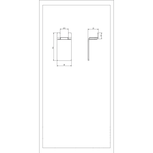 Black&White SN-5183 настенный двойной держатель для халатов, полотенец и душевых принадлежностей, изображение 2