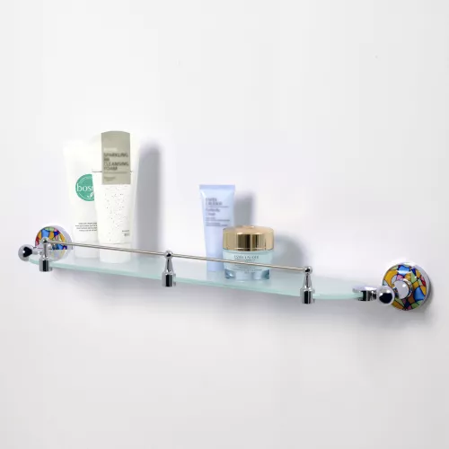 Полка стеклянная с бортиком WasserKRAFT Diemel K-2200 K-2244, изображение 3