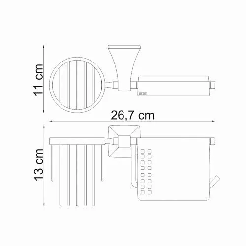 Держатель туалетной бумаги и освежителя  WasserKRAFT Wern K-2500 K-2559, изображение 3