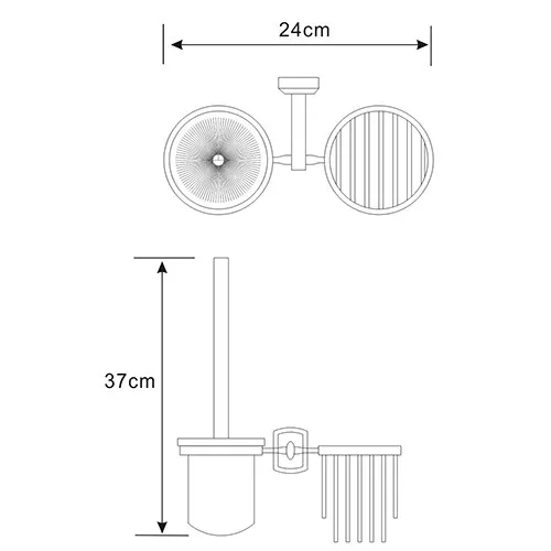 Держатель освежителя и щетки для унитаза WasserKRAFT Oder K-3000 K-3035, изображение 3