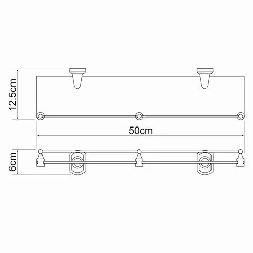 Полка WasserKRAFT Oder K-3000 K-3044, изображение 3
