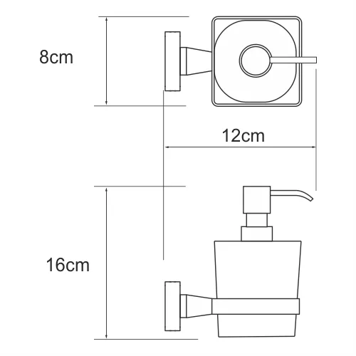 Дозатор  для жидкого мыла  WasserKRAFT Dill K-3900 K-3999, изображение 3