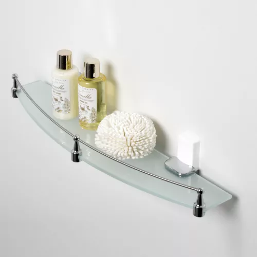 Полка стеклянная с бортиком WasserKRAFT Leine  K-5044WHITE, изображение 2