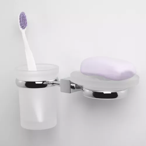 Держатель стакана и мыльницы WasserKRAFT Lippe K-6500 K-6526, изображение 2