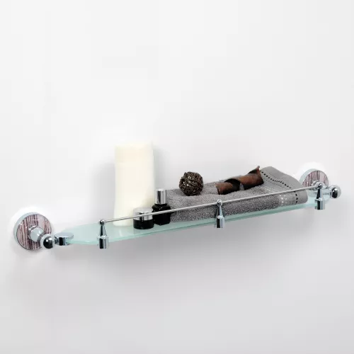 Полка стеклянная с бортиком WasserKRAFT Regen K-6900 K-6944, изображение 2