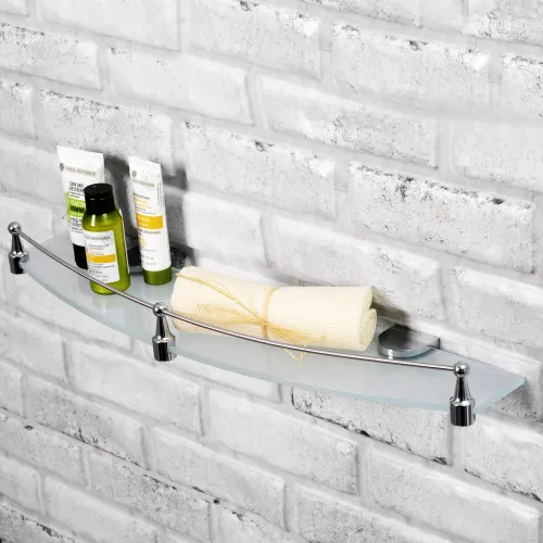 Полка стеклянная с бортиком WasserKRAFT Kammel  K-8344, изображение 2