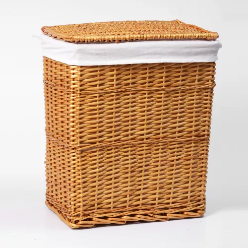 Плетеная корзина для белья с крышкой WasserKRAFT Ammer WB-370-М, изображение 2