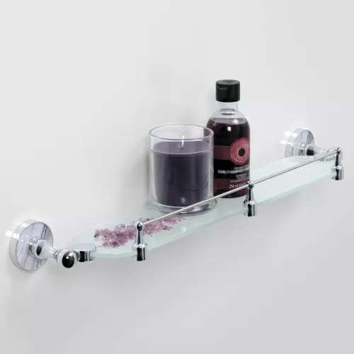 Полка стеклянная с бортиком WasserKRAFT Aland K-8500 K-8544, изображение 2