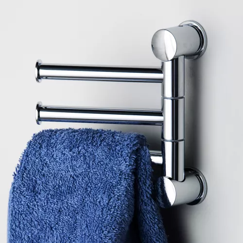 Держатель полотенец тройной WasserKRAFT  NEW K-1053NICKEL, изображение 2