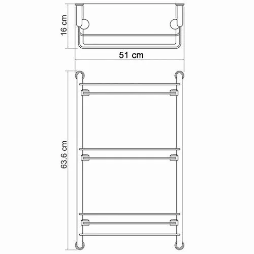 Полка тройная WasserKRAFT  K-2033, изображение 3
