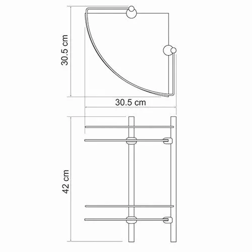 Полка стеклянная двойная WasserKRAFT  K-3122, изображение 3