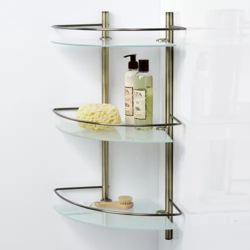 Полка стеклянная тройная WasserKRAFT Exter K-5200 K-3533, изображение 2