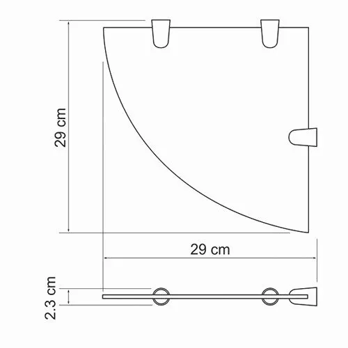 Полка  стеклянная угловая WasserKRAFT  K-533, изображение 3