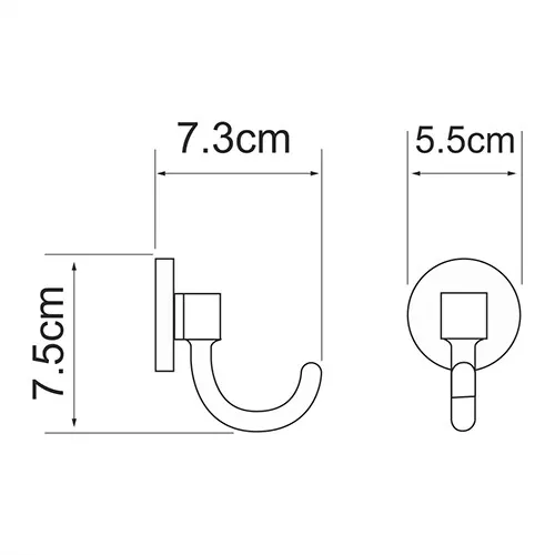Крючок WasserKRAFT Rhein K-6200 K-6223, изображение 3
